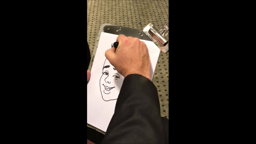 Live drawing caricature