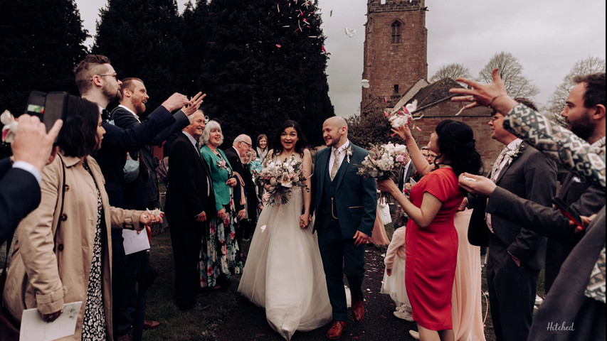 Beth & Dan's confetti shots