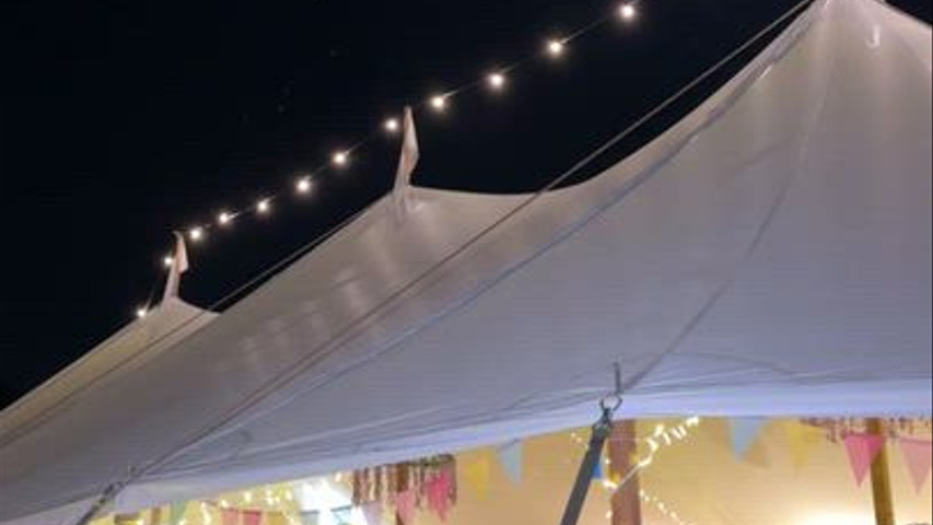 The tent in the evening