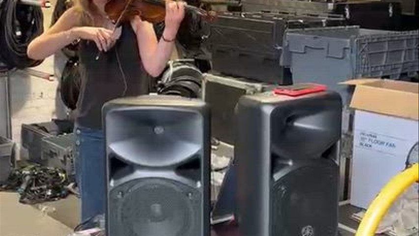 Testing out amazing new sound equipment 