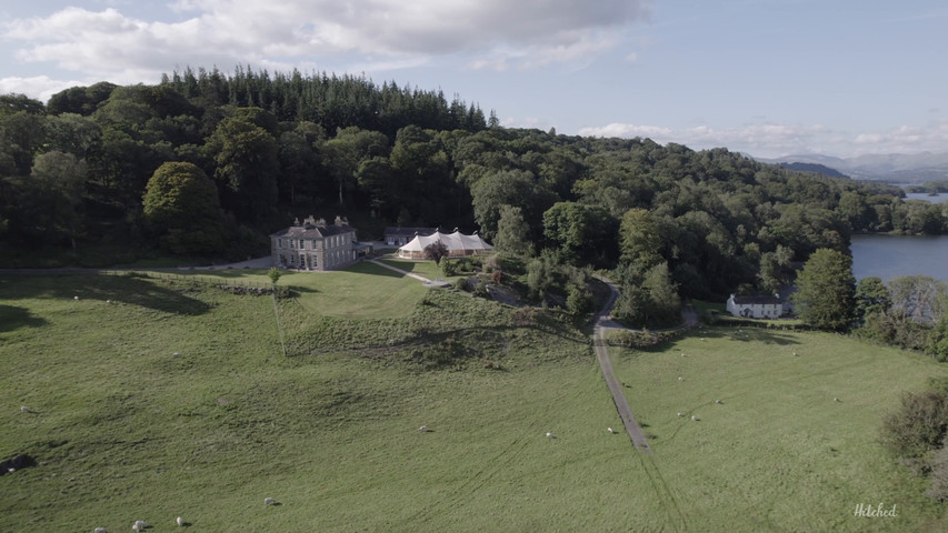 Drone footage of Silverholme and set marquee
