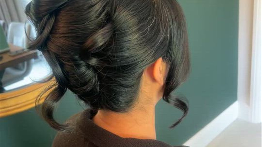 French twist with curled detail 