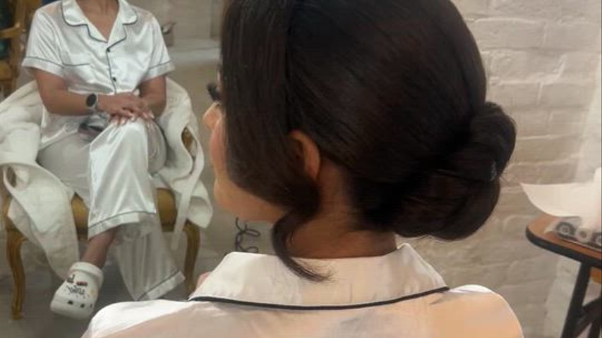 Sleek bridal up style 