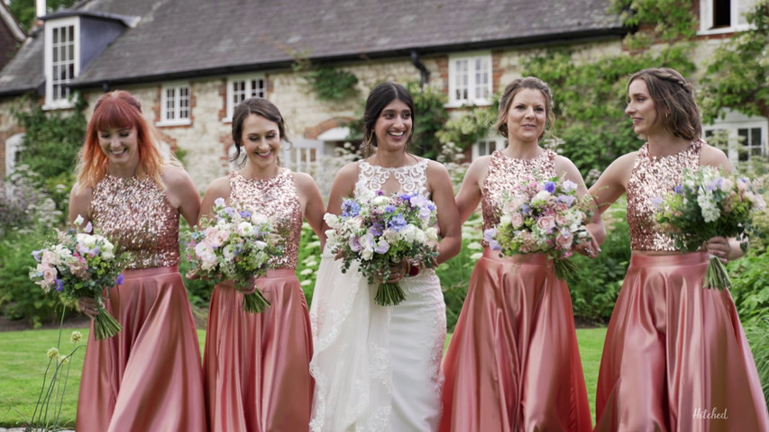 A & M's Vibrant Spring Wedding at Bury Court Barn