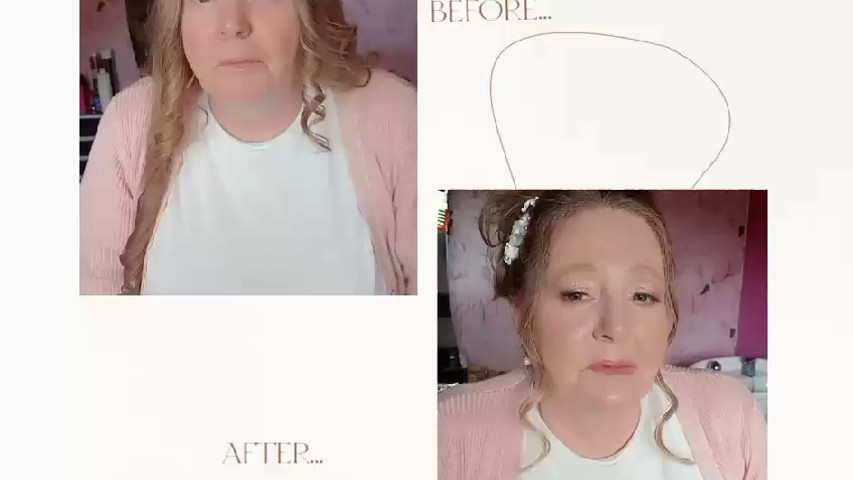 Before and after video of bridal party 