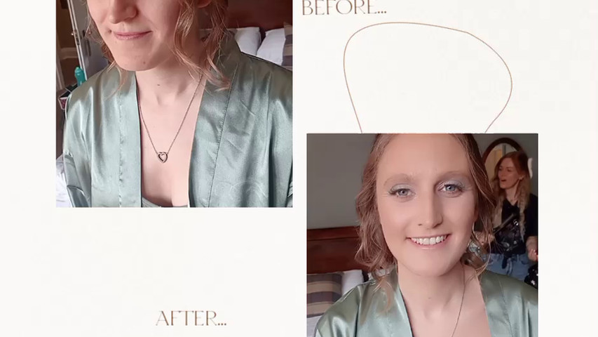 Before and after video of bridal party 