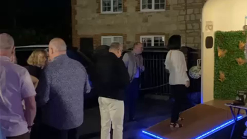 People Queuing to Enjoy the Horsebox Photo Booth 