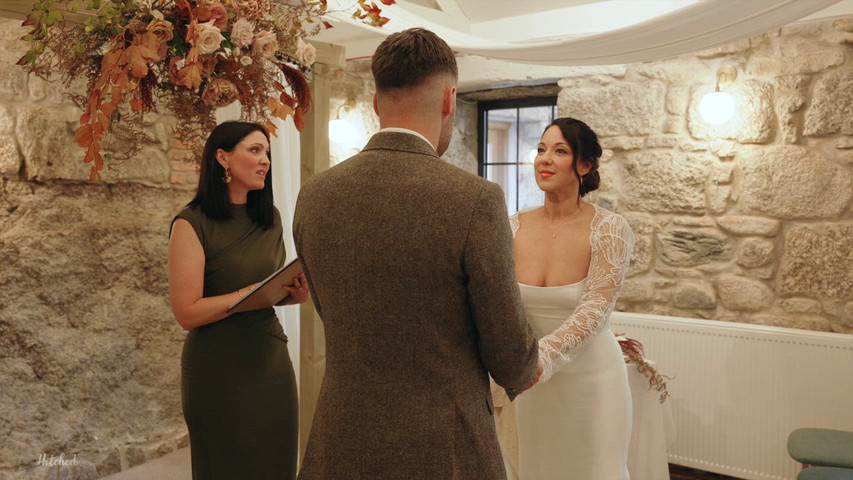 Intimate ceremony at Polmanter, St Ives