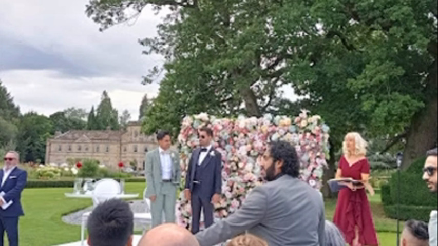 Samir and Hajar at the amazing Grantley Hall 