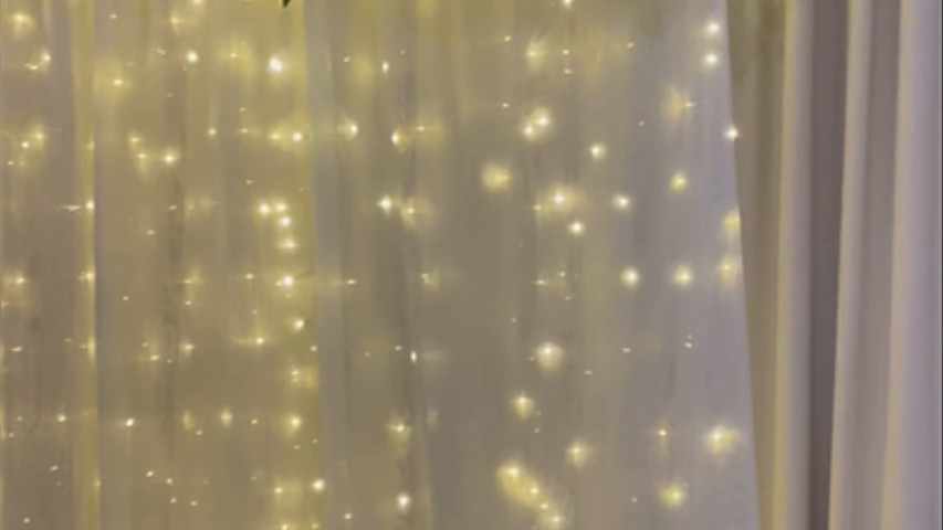 Light Curtain with Floral Top