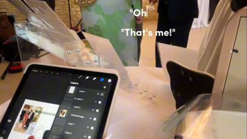 Guest reactions, caught on camera 