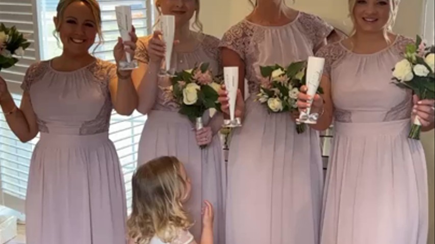 Beautiful soft pink bridesmaids