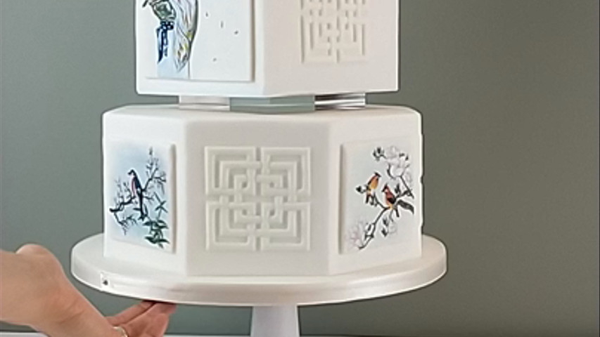 Hand Painted Japanese Theme cake