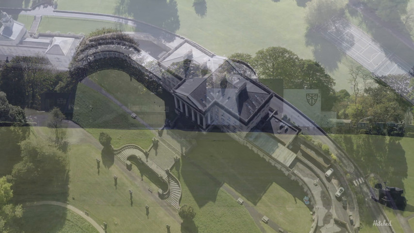 Prior Park and Bath views drone video