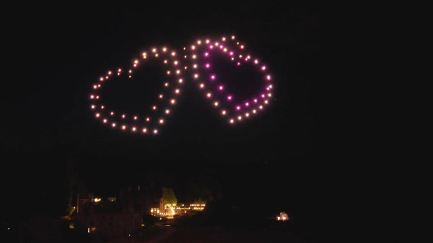 A Romantic Wedding Drone Show | C&J's Full Display