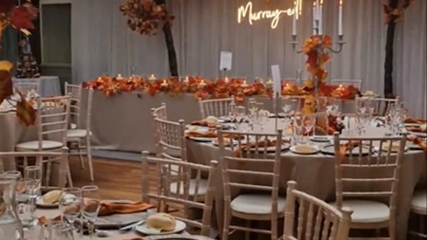 Autumn wedding ballroom