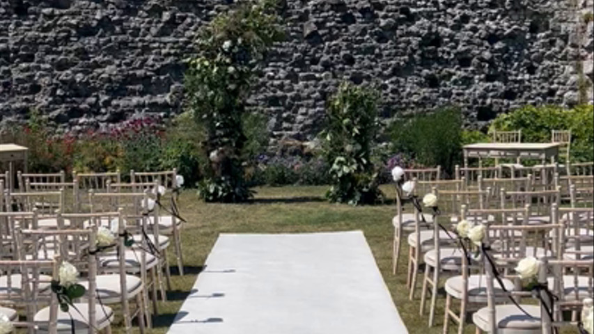 Floral Arch at Farnham Castle
