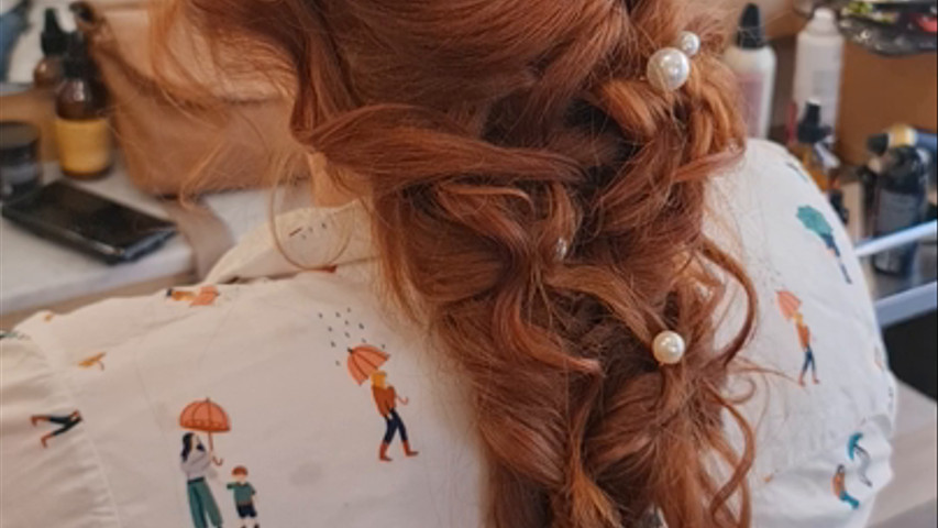 Boho romantic braid for brides and bridesmaids