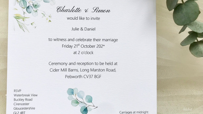 Eucalyptus Wedding Stationery