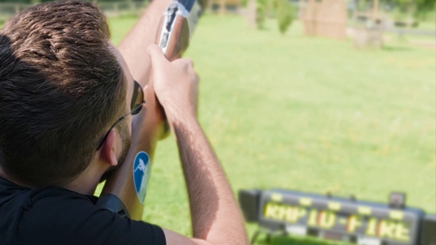 Laser clay shooting 