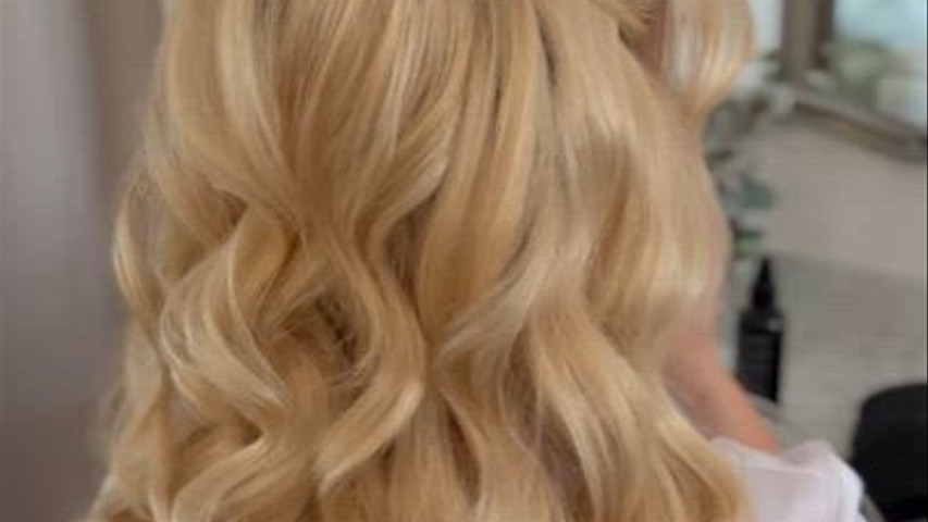 Half up half down ponytail
