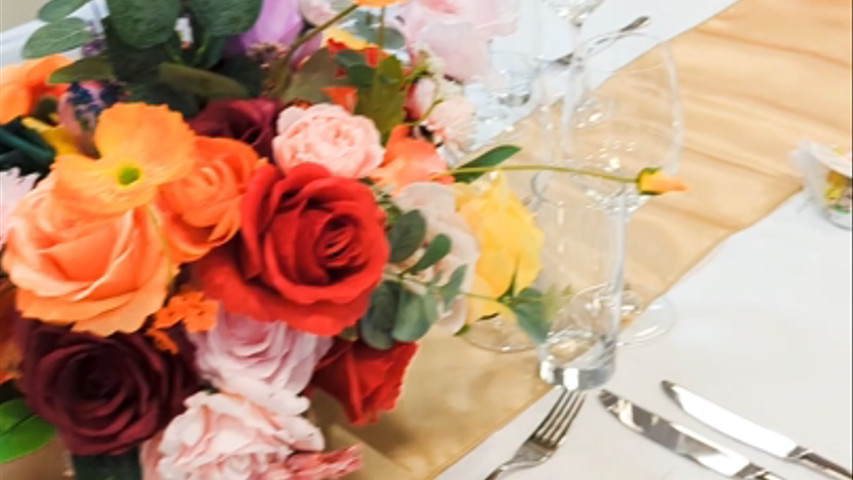 farringdon banquet style vivid summer florals