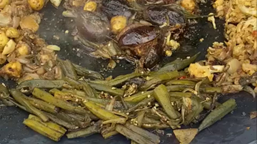 Live Tava Fry with Mixed Vegetables 