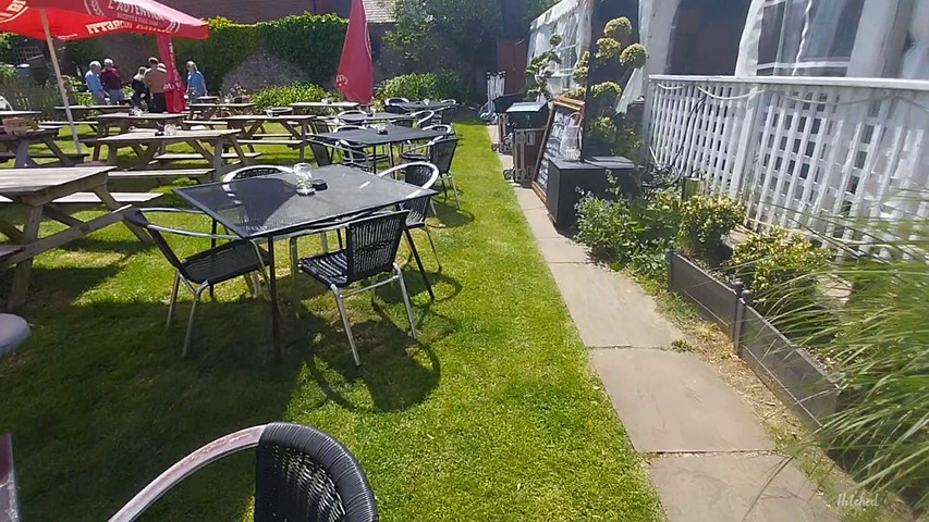 Garden set up for casual outdoor wedding