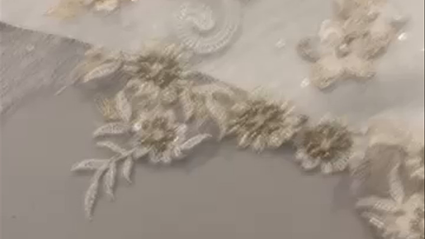 Hand Embellishments on a bodice 