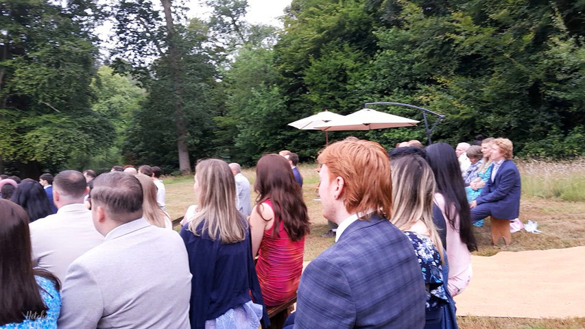 Guests waiting for the ceremony to start