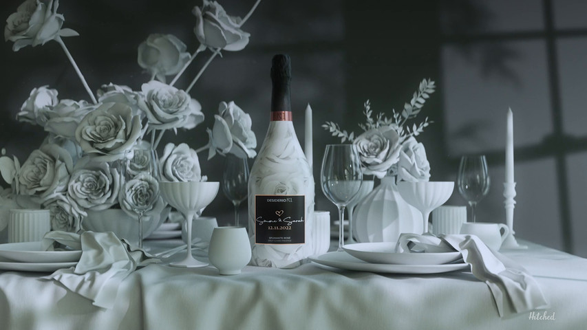 Custom made wedding bottles