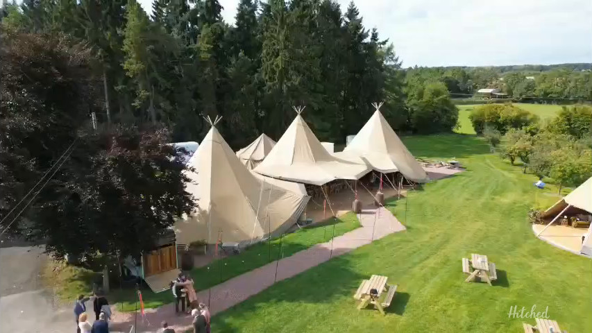 Relaxed, tipi wedding venue 