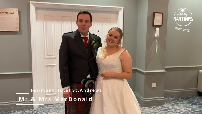 Josh & Leah Macdonald Fairmont Hotel St Andrews 25th March 2022