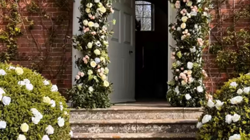 Floral structures and arches 