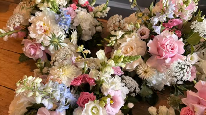 Pastel table arrangements at Hotel du vin Cambridge 
