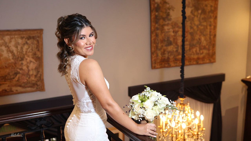 Bride getting ready