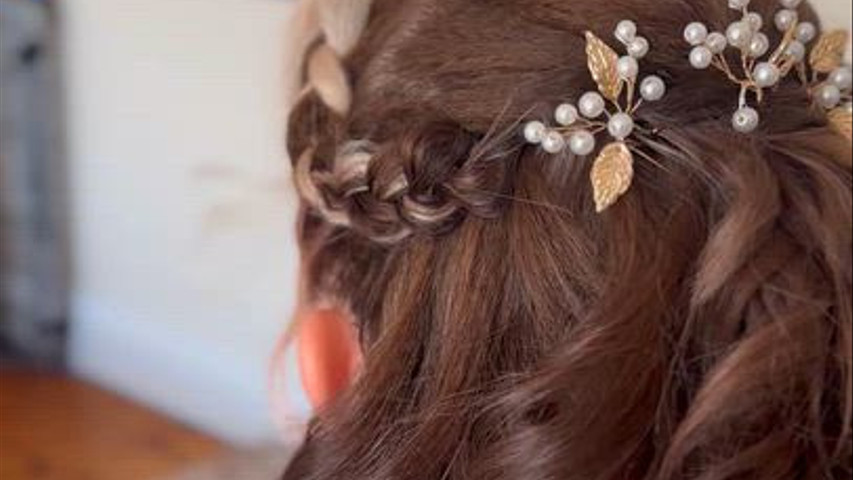 Short bob style with side plaits