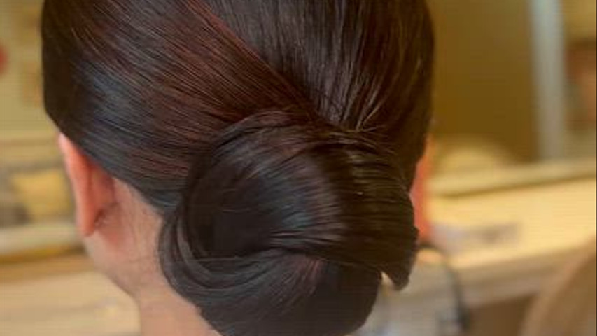 Sleek bun