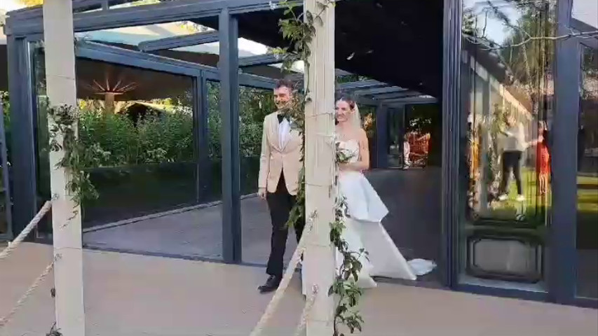 Bride and Groom - video by a guest