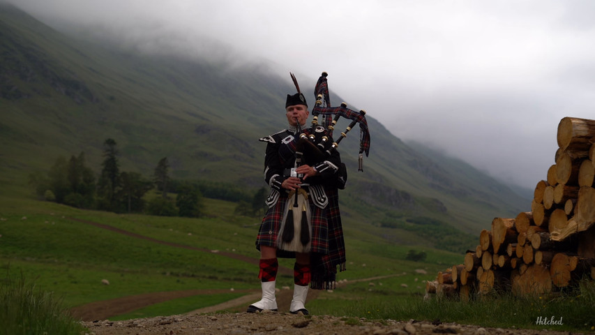 Skye boat song bagpipes in glen cova