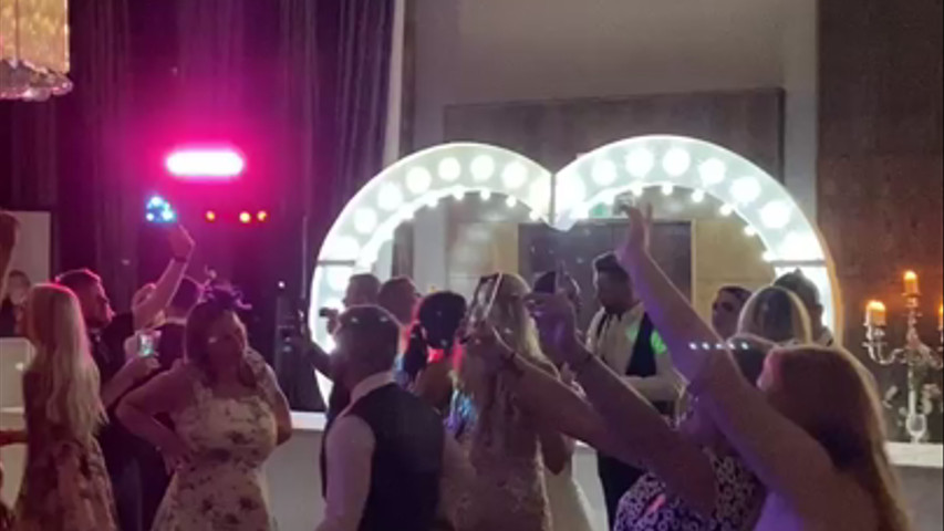 Love Heart Archway Lighting Up The Dance Floor