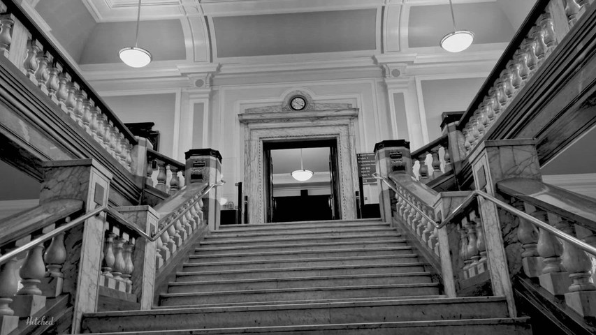 The entrance...