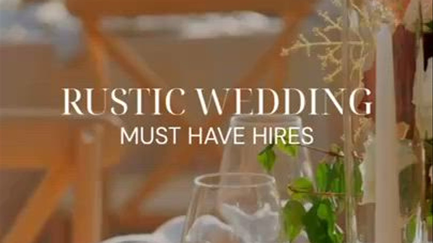 Rustic wedding must have items