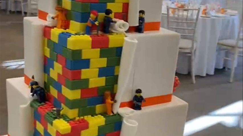 Lego Reveal Cake
